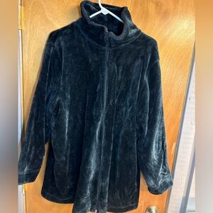Thin Black Fuzzy Jacket